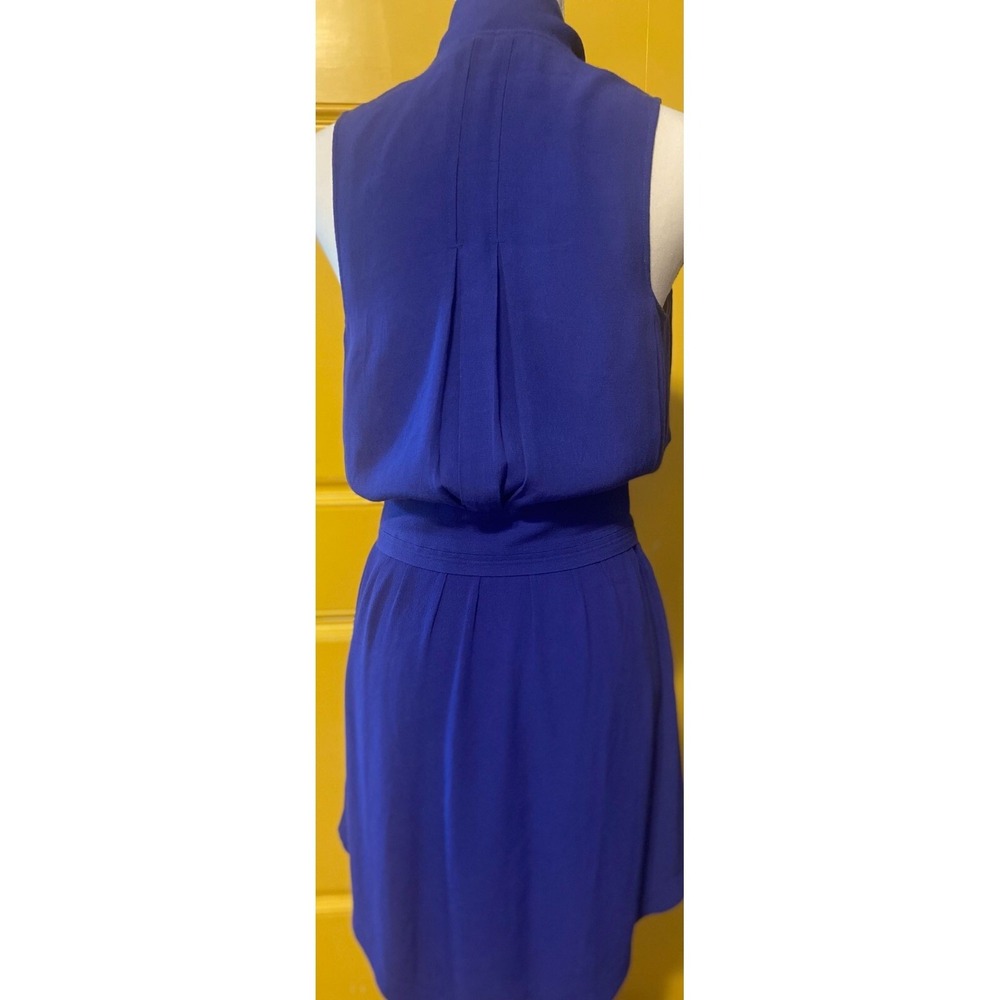 See by Chloe Blue Designer Halter Dress SZ 4 Polished Statement Bow Neck Paris - Picture 3 of 11